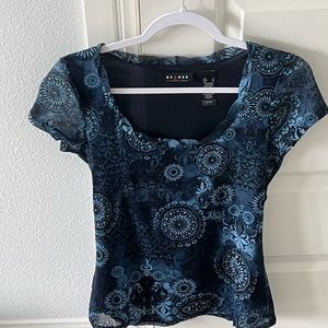 Women’s Blue Print Blouse by Access